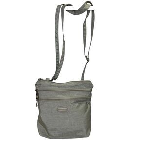 Baggallini Light Gray Crossbody Bag Lightweight NylonTravel Bag